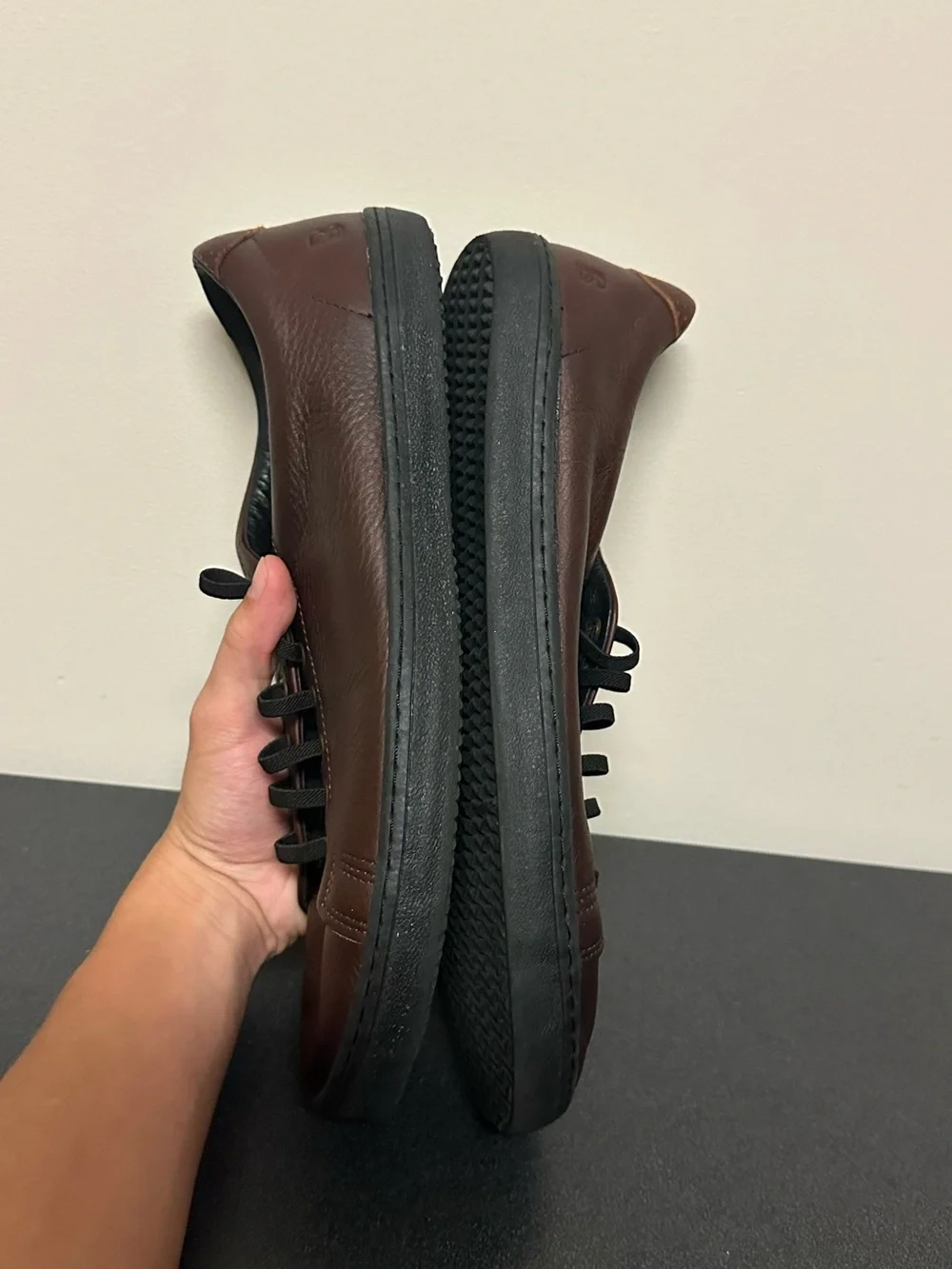 Birchbury Bramford Brown Leather Men's  Sneakers Size 12 Minimalist Shoes